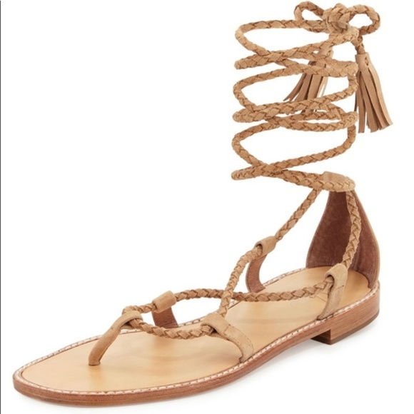Joie Shoes - Joie Bailee Lace Up Woven Sandals size 36.5